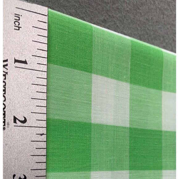 Green & White Gingham Fat Quarter Cotton Fabric 18" x 22" Sewing - Picture 2 of 4